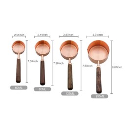 4PCS Measuring Spoons Set for Dry and Liquid Ingredients Baking Utensils Stainless Steel Silicone Heat-Resistant Cookware Set Kitchen Gadgets