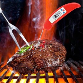 Instant Read Meat Thermometer Home Use Kitchen Portable Foldable Waterproof Baking Barbecue Food Thermometer