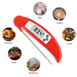 Instant Read Meat Thermometer Home Use Kitchen Portable Foldable Waterproof Baking Barbecue Food Thermometer