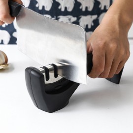 3-Stage Kitchen Knife Sharpener Detachable Head Manual Handheld Pull-Through Sharpener for Home Kitchen