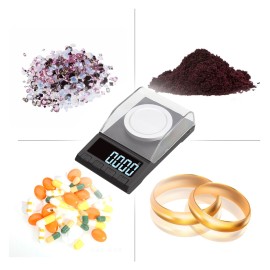 Milligram Scale 50g 0.001g Jewelry Scale High Precision with LCD Display for Jewelry Gold Medicine Powder