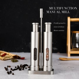 Manual Burnisher Stainless Steel Push Type Pepper Grinder Suit
