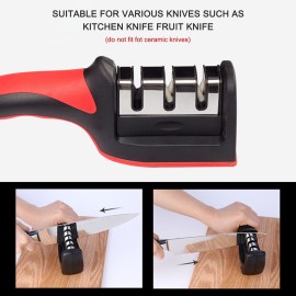 Knife Sharpener Removable Manual 3-Stage Knife Accessories Grinding Polishing Kitchen Knife Fruit Knife