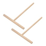 2Pcs Wooden Pancake Batter Spreader Sticks Rake Round Batter Pancake Crepe Spreader Kitchen DIY Tool