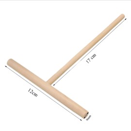 2Pcs Wooden Pancake Batter Spreader Sticks Rake Round Batter Pancake Crepe Spreader Kitchen DIY Tool