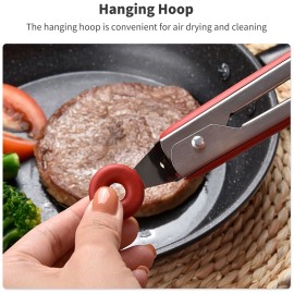 Kitchen Tongs for Cooking Non-stick Food Clamp Premium Stainless Steel Locking Cooking Tongs Silicone Kitchen Tongs Heat Resistant Serving Utensils