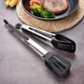 Kitchen Tongs for Cooking Non-stick Food Clamp Premium Stainless Steel Locking Cooking Tongs Silicone Kitchen Tongs Heat Resistant Serving Utensils