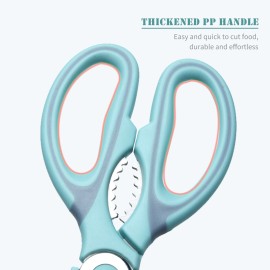 Poultry Shears with Protective Cover Stainless Steel Kitchen Scissors Multi-Purpose Scissors for Meat Chicken Fish Seafood BBQ