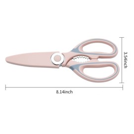 Poultry Shears with Protective Cover Stainless Steel Kitchen Scissors Multi-Purpose Scissors for Meat Chicken Fish Seafood BBQ
