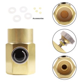 Brass Household Soda Bottle Adapter CO2 Cylinder Refill Adapter CO2 Fill Valve  Connector  Refill BottleTR21-4 to CGA320