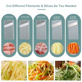 Multifunctional Vegetables Meat Slicer Grater Shredder DIY Set with Big Capacity Jar Manual Manuomotive Mini Size Portable Detachable Washable for Kitchen Use Daily Housework Meal Cooking