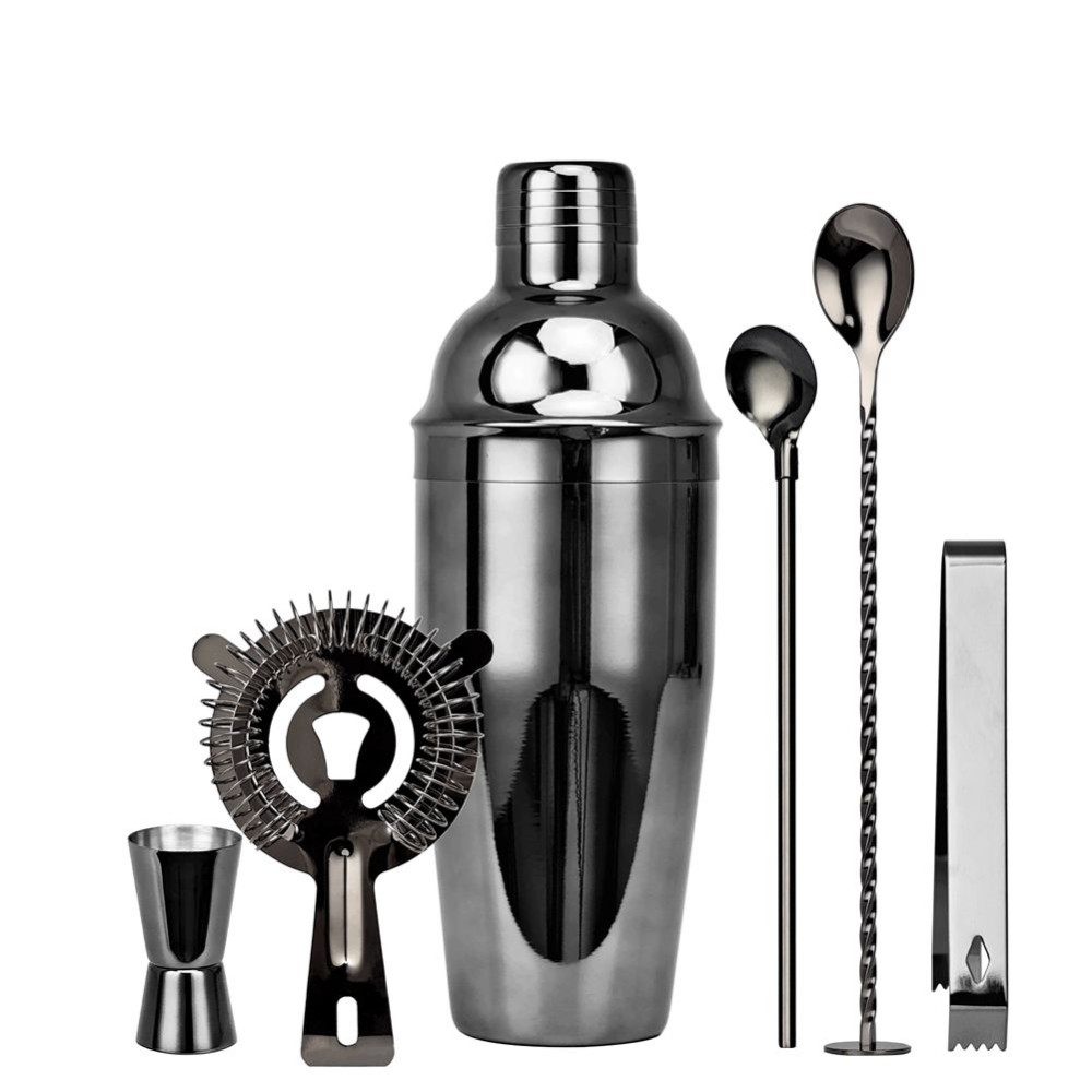 6pcs Bar Cocktail Set Drink Making Shaker Kit Stainless Steel Mixer Making Gift