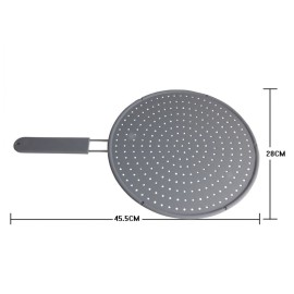 Kitchen Silicone Splatter Screen, High Heat Resistant Cooling Mat, Drain Board and Strainer Grease Barrier Grease Splatter Guard Drainer Pot Cover Round Strainer