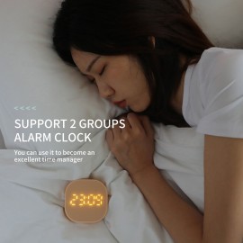 Digital Alarm Clock Desk Alarm Clock Kitchen Timers for Cooking Magnetic Countdown Timer USB Indoor Thermometer for Bedroom Kitchen Desk Classroom Teacher Study