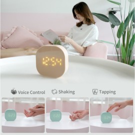Digital Alarm Clock Desk Alarm Clock Kitchen Timers for Cooking Magnetic Countdown Timer USB Indoor Thermometer for Bedroom Kitchen Desk Classroom Teacher Study