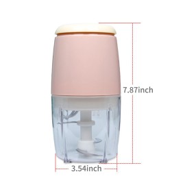 500mL Electric Meat Chopper Multi-function Food Chopper Garlic Grinder Mincer Cutter for Chopping Vegetables Fruits Onions Salad Boneless Meat