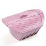 Microwave Steamer Bowl Silicone Steamer with Handle & Lid for Meal Prep with Detachable Partition, Easy to Store, Microwave Cookware, Freezer & Dishwasher Safe, Pink（LARGE SIE）