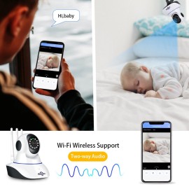 Hiseeu  1080P Wireless WIFI Pan Tilt HD IP Camera 2.0MP 1/2.7” CMOS 3.6mm Lens Support PTZ Two-way Audio Night Vision Phone APP Control Motion Detection TF Card