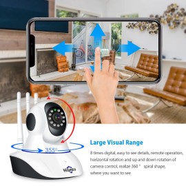 Hiseeu  1080P Wireless WIFI Pan Tilt HD IP Camera 2.0MP 1/2.7” CMOS 3.6mm Lens Support PTZ Two-way Audio Night Vision Phone APP Control Motion Detection TF Card