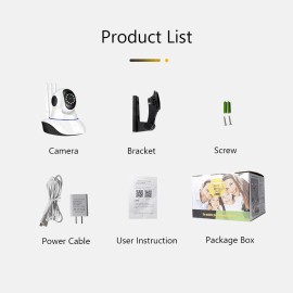 Hiseeu  1080P Wireless WIFI Pan Tilt HD IP Camera 2.0MP 1/2.7” CMOS 3.6mm Lens Support PTZ Two-way Audio Night Vision Phone APP Control Motion Detection TF Card