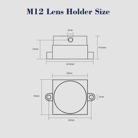 Mixed 4pcs M12 MTV & 4pcs CS Metal Lens Mount CCTV Security Camera M12/CS Mount Lens Holder Supports Bracket PCB Board Module Adapter Connector