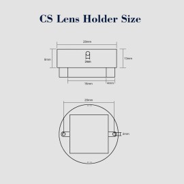 Mixed 4pcs M12 MTV & 4pcs CS Metal Lens Mount CCTV Security Camera M12/CS Mount Lens Holder Supports Bracket PCB Board Module Adapter Connector