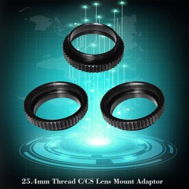 3PCS/Lot Metal 5mm C to CS Mount Adapter 25.4mm Thread C/CS Lens Mount Adaptor Aluminum Converter Ring for Security CCTV Camera