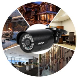 4pcs 720P AHD Bullet Camera+4*60ft Surveillance Cable Support IR-CUT Night Vision 24pcs Infrared Lamps 3.6mm for Home Security