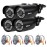 4pcs 720P AHD Bullet Camera+4*60ft Surveillance Cable Support IR-CUT Night Vision 24pcs Infrared Lamps 3.6mm for Home Security