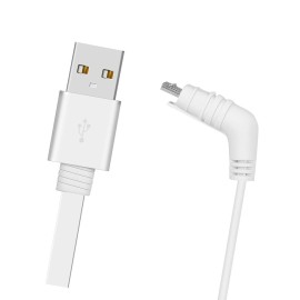 6M/20ft Charging Power Cable Fits for Arlo Pro, Arlo Pro 2, Arlo GO Weatherproof Indoor/Outdoor Flat Cable Aluminium Alloy Micro USB Cable Charging/Power Cord without Plug, 1 Pack (White)