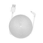 6M/20ft Charging Power Cable Fits for Arlo Pro, Arlo Pro 2, Arlo GO Weatherproof Indoor/Outdoor Flat Cable Aluminium Alloy Micro USB Cable Charging/Power Cord without Plug, 1 Pack (White)