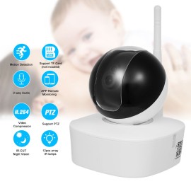 HD 1080P IP Camera Indoor Pan/Tilt WIFI IP Camera for Home/Baby/Pet 12pcs Infrared LED Lights Support Two Way Audio Motion Detection Phone APP Remote Control IR-CUT Filter Infrared Night View with TF Card Slot for CCTV Home Surveillance Security