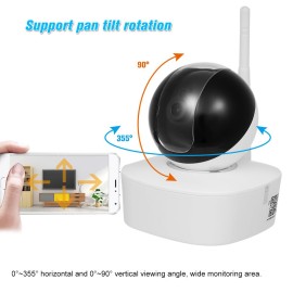 HD 1080P IP Camera Indoor Pan/Tilt WIFI IP Camera for Home/Baby/Pet 12pcs Infrared LED Lights Support Two Way Audio Motion Detection Phone APP Remote Control IR-CUT Filter Infrared Night View with TF Card Slot for CCTV Home Surveillance Security