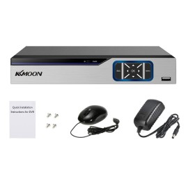 4CH 1080P Full High Definition Hybrid AHD/Analog/TVI/CVI/ DVR CCTV Digital Video Recorder DVR P2P Remote Phone Monitoring for Home office Security Surveillance System kit Camera (NO HDD) EU Plug