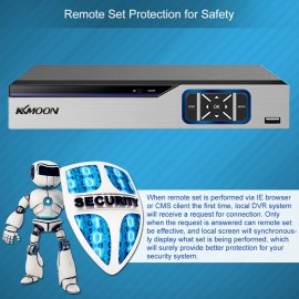 4CH 1080P Full High Definition Hybrid AHD/Analog/TVI/CVI/ DVR CCTV Digital Video Recorder DVR P2P Remote Phone Monitoring for Home office Security Surveillance System kit Camera (NO HDD) EU Plug