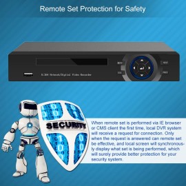 4CH 1080P Full High Definition Hybrid AHD/Analog/TVI/CVI/ DVR CCTV Digital Video Recorder DVR P2P Remote Phone Monitoring for Home office Security Surveillance System kit Camera (NO HDD) EU Plug