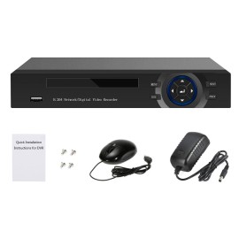 4CH 1080P Full High Definition Hybrid AHD/Analog/TVI/CVI/ DVR CCTV Digital Video Recorder DVR P2P Remote Phone Monitoring for Home office Security Surveillance System kit Camera (NO HDD) EU Plug