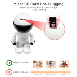 1080P Home Security Wireless Camera Robot Intelligent Motion Detection Auto-Tracking Baby Monitor Two-Way Audio Surveillance Camera