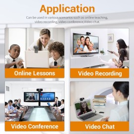 HD 1080P Webcam USB Computer Camera with Microphone for Laptop PC Camera for Gaming/Video Calling/Recording/Conferencing