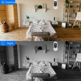 1080P High Definition Wireless WiFi Security Camera Rechargeable Battery Powered Home Surveillance Camera,IP65 Waterproof,PIR Motion Detection,Two Way Audio,Remote View,with 2pcs Rechargeable Battery