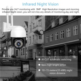 2MP PTZ Security Camera Outdoor 1080P HD Wireless WiFi Surveillance Camera Support Night Vision,Motion Detection,Two-way Audio