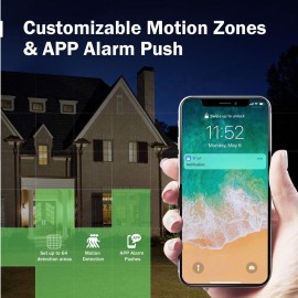 Outdoor Floodlight Security Camera, 2MP WiFi IP Cameras with Flood Light,Night Vision IP55 Waterproof, PIR Motion Detection,Two-Way Audio