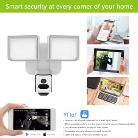 Outdoor Floodlight Security Camera, 2MP WiFi IP Cameras with Flood Light,Night Vision IP55 Waterproof, PIR Motion Detection,Two-Way Audio