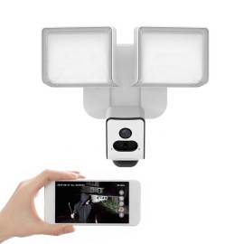 Outdoor Floodlight Security Camera, 2MP WiFi IP Cameras with Flood Light,Night Vision IP55 Waterproof, PIR Motion Detection,Two-Way Audio