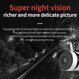 3MP Wireless Security Camera WiFi Security Camera Outdoor IP66 Waterproof Surveillance Camera with Night Vision, Motion Detection, Remote Access, Two-way Audio