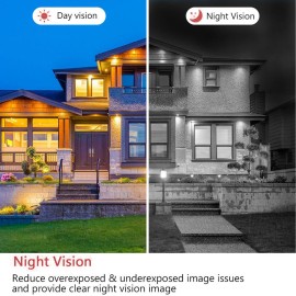 3MP Wireless Security Camera WiFi Security Camera Outdoor IP66 Waterproof Surveillance Camera with Night Vision, Motion Detection, Remote Access, Two-way Audio