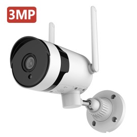 3MP Wireless Security Camera WiFi Security Camera Outdoor IP66 Waterproof Surveillance Camera with Night Vision, Motion Detection, Remote Access, Two-way Audio