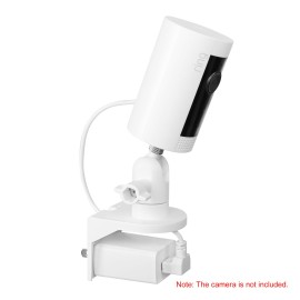 1PCS Outlet Mount for Compatible with Ring Indoor Cam, Plug-in Wall Mount Stand with Power Adapter and Cable for Compatible with Wyze Cam Pan, 360 Degree Swivel and Space Saving Design Without Messy Wires or Wall Damage (1 Pack)