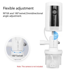 1PCS Outlet Mount for Compatible with Ring Indoor Cam, Plug-in Wall Mount Stand with Power Adapter and Cable for Compatible with Wyze Cam Pan, 360 Degree Swivel and Space Saving Design Without Messy Wires or Wall Damage (1 Pack)