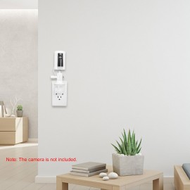 1PCS Outlet Mount for Compatible with Ring Indoor Cam, Plug-in Wall Mount Stand with Power Adapter and Cable for Compatible with Wyze Cam Pan, 360 Degree Swivel and Space Saving Design Without Messy Wires or Wall Damage (1 Pack)
